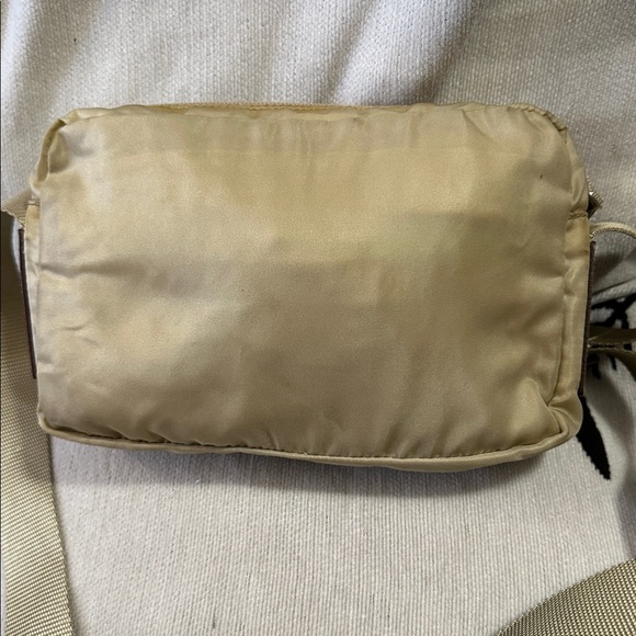 Prada Milano Tan Nylon Crossbody Bag long adjustable strap silver hardware - Picture 4 of 15